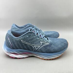 Mizuno Wave Inspire 19 Running Shoes Women Size 10.5 Blue Mesh Comfort Sneakers